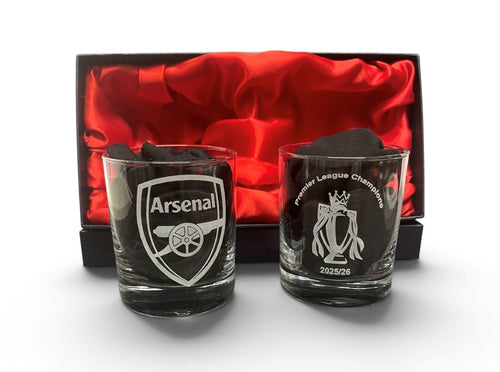 Arsenal league winners glass