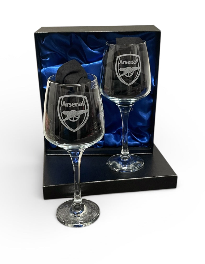 Presentation Boxed Set of Football Club Wine Glasses