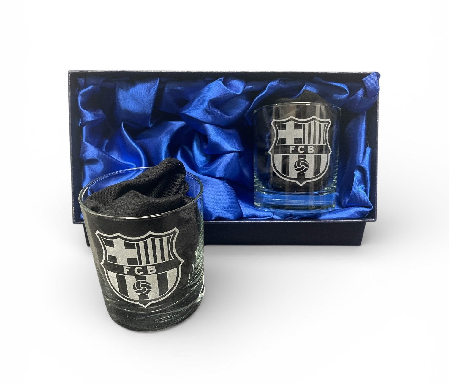 Presentation Boxed Set of Football Club Whisky Spirits Tumbler Glasses