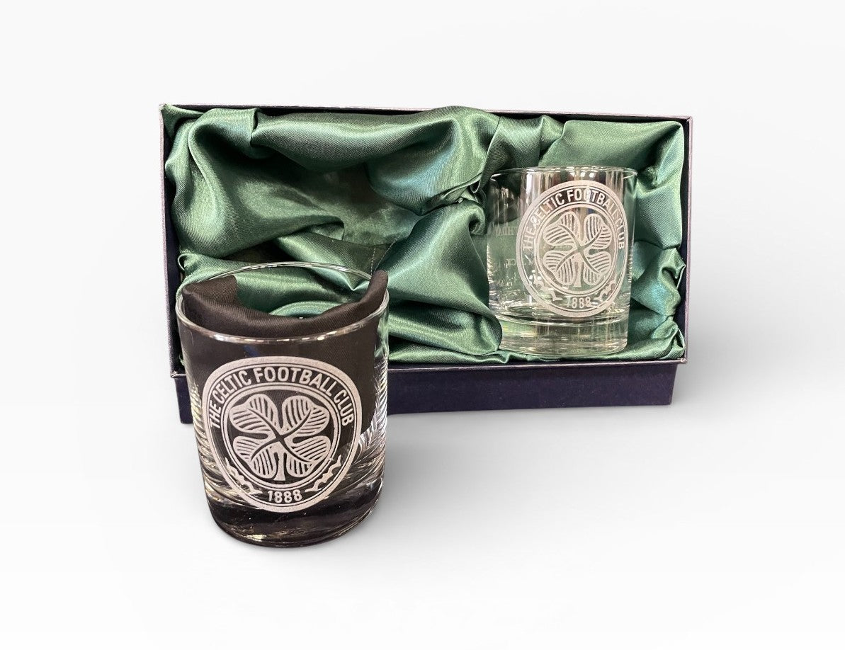 Presentation Boxed Set of Football Club Whisky Spirits Tumbler Glasses