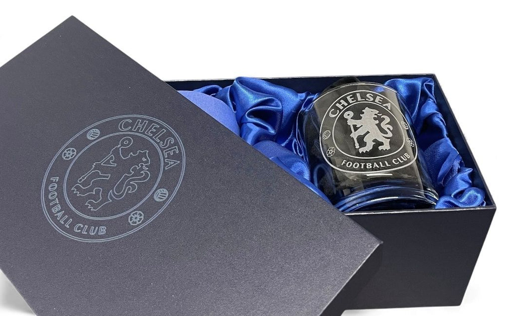 Presentation Boxed Set of Football Club Whisky Spirits Tumbler Glasses