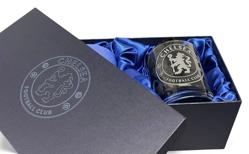 Presentation Boxed Set of Football Club Whisky Spirits Tumbler Glasses