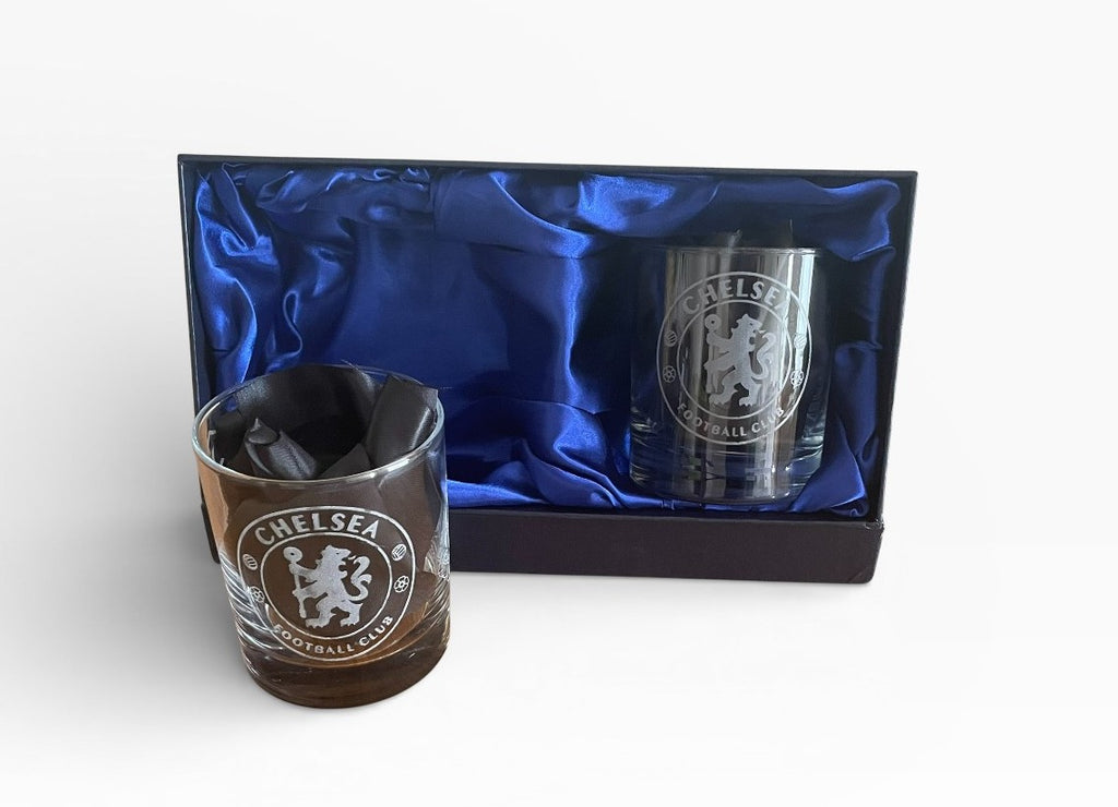 Presentation Boxed Set of Football Club Whisky Spirits Tumbler Glasses