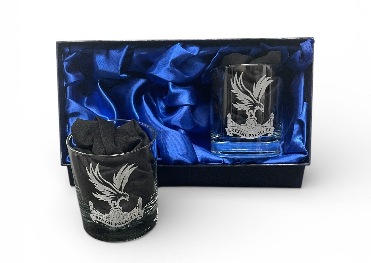 Presentation Boxed Set of Football Club Whisky Spirits Tumbler Glasses