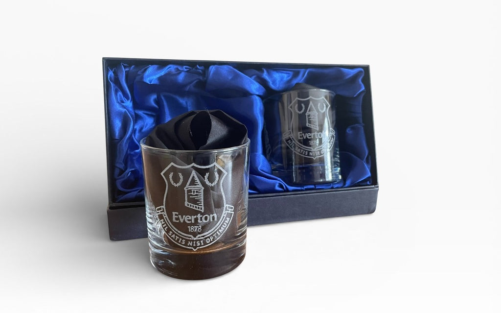 Presentation Boxed Set of Football Club Whisky Spirits Tumbler Glasses
