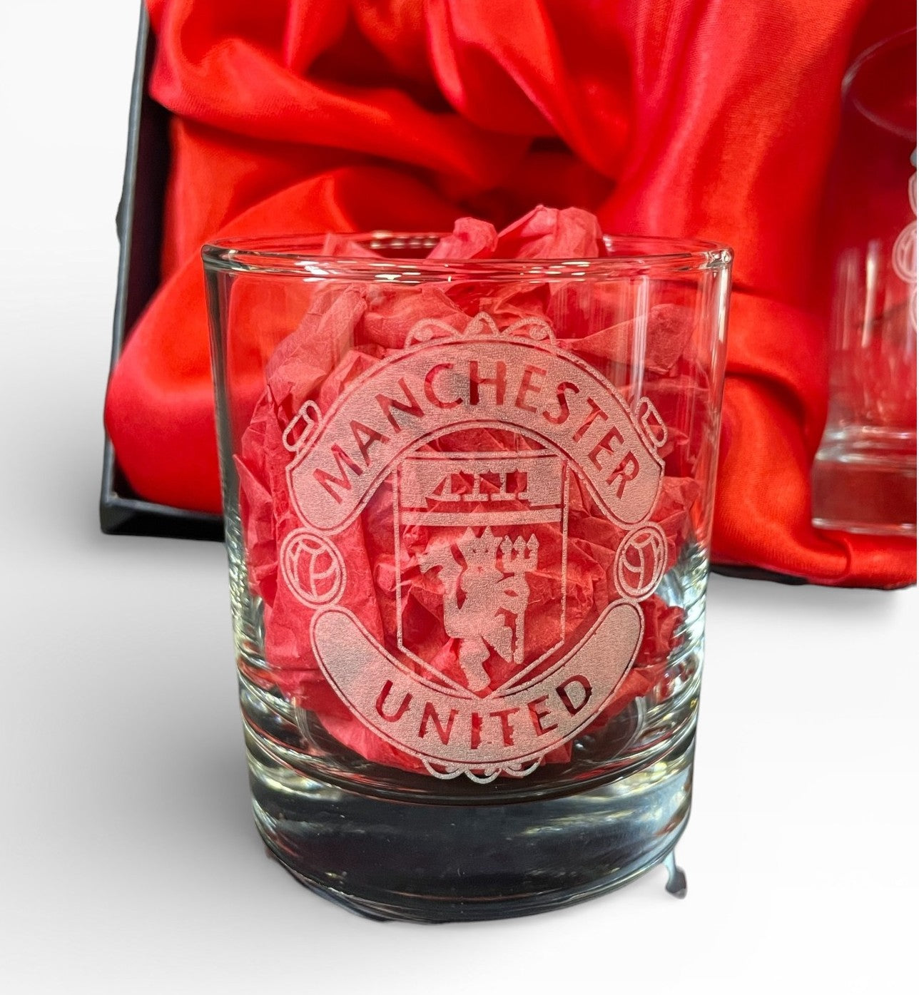 Manchester Utd Twin Whisky Glasses