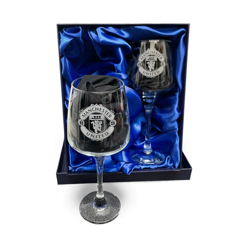 Presentation Boxed Set of Football Club Wine Glasses