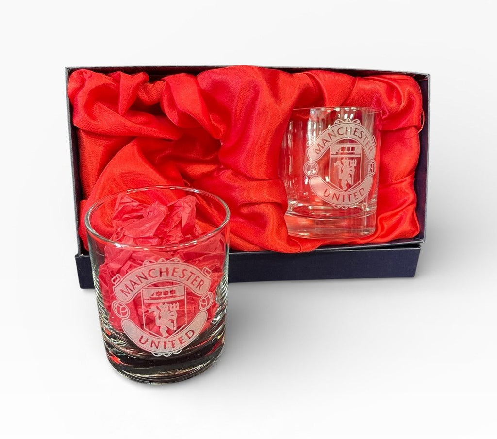 Presentation Boxed Set of Football Club Whisky Spirits Tumbler Glasses