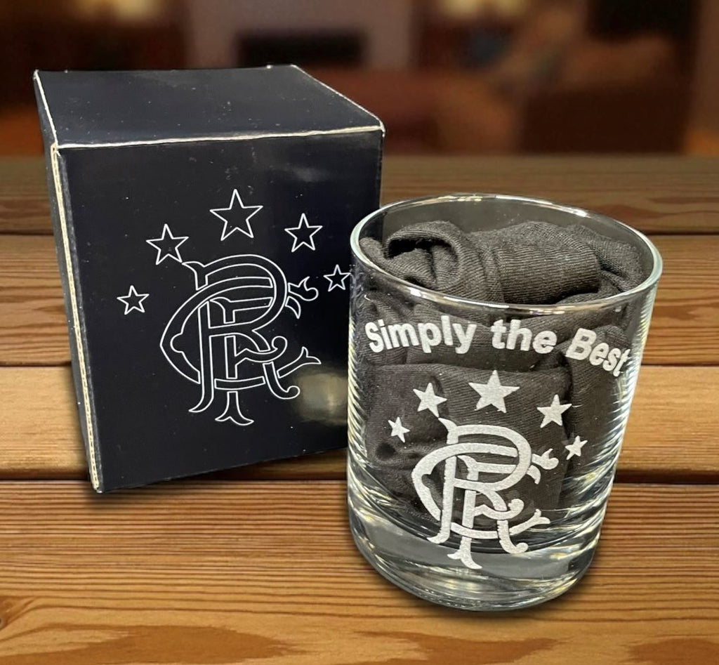 Glasgow Rangers whisky glasses gifts 