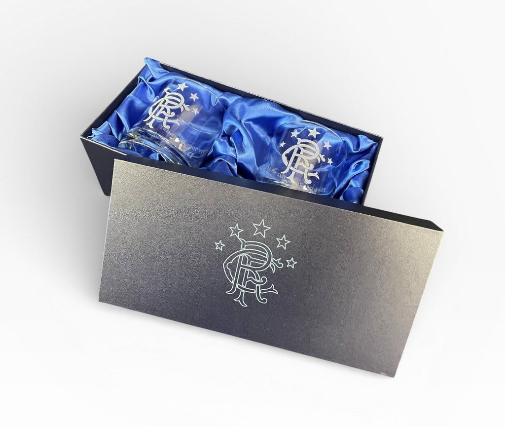 Presentation Boxed Set of Football Club Whisky Spirits Tumbler Glasses