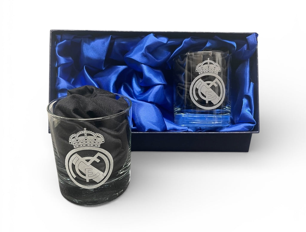Presentation Boxed Set of Football Club Whisky Spirits Tumbler Glasses